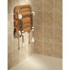 Fold Up Wooden Slatted Shower Seat 04030