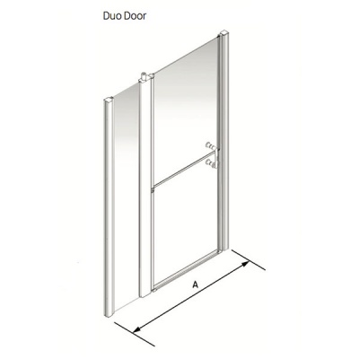 Larenco Alcove Shower Enclosure Duo Door & Inline Panel