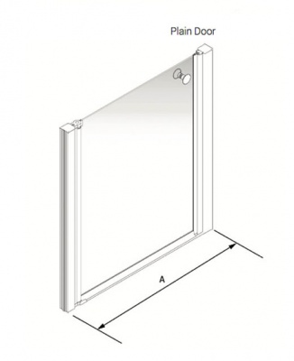 Larenco Alcove Half Height Shower Enclosure Plain Door