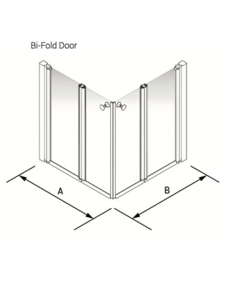 Larenco Corner Half Height Shower Enclosure bi-fold Doors