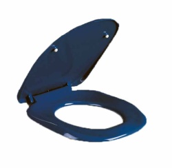 Blue Ergonomic Toilet Seat with lid