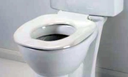 White Ergonomic Toilet Seat with no lid