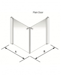 AKW Larenco Half Height Corner Access Glass Shower Doors